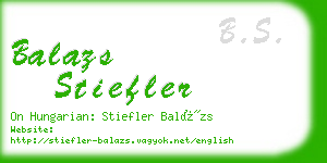 balazs stiefler business card